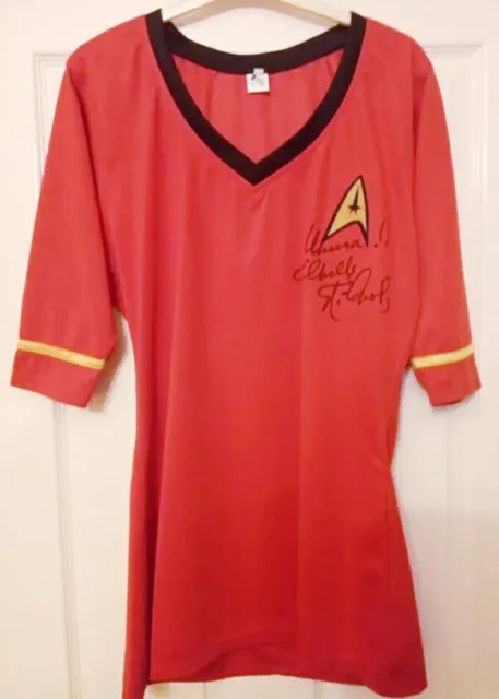 Nichelle Nichols Signed As Uhura Star Trek Uniform Dress+Beckett Coa.very Rare🚀