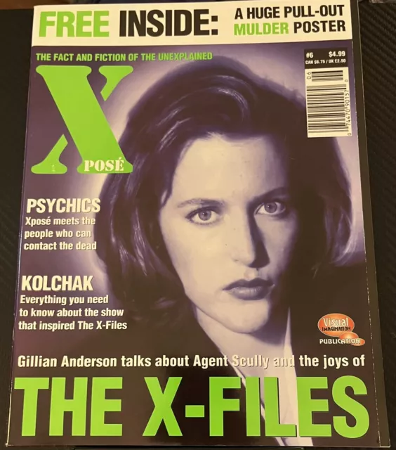 XPOSE Magazine THE X-FILES January 1997 FOX MULDER POSTER Dana Scully Issue #6