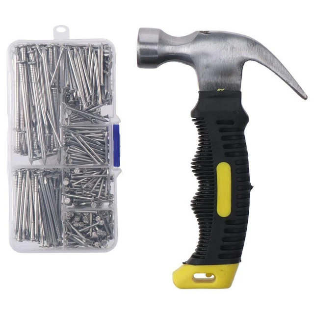 WITH CASE SMALL Nails for Hanging Pictures Hammer and Nails Set