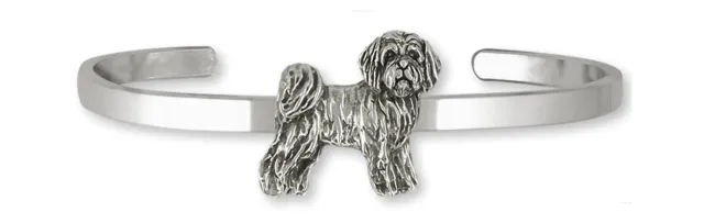 Tibetan Terrier Jewelry Sterling Silver Handmade Tibetan Terrier Bracelet  TTR5-