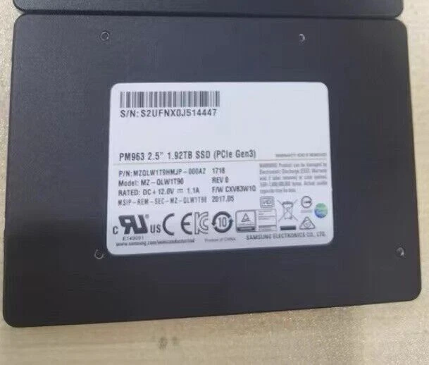 SAMSUNG 1.92TB U2 PM963 SSD 2 5 U.2 PCIe NVMe MZ QLW1T90 MZQLW1T9HMJP 000AZ 150.01 PicClick UK