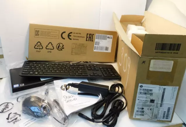 INTEL PRODESK HP DESKTOP MINI 600 G4 i5 8500T 2.10GHz 16GB RAM 256GB SSD 4ZD23UP