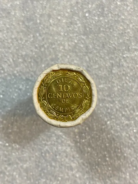 Mint Uncirculated Sealed Roll of 50 x 2005 Honduras - 10 Centavos de Lempira UNC
