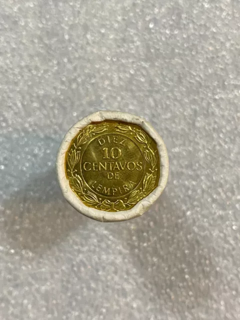 Mint Uncirculated Sealed Roll of 50 x 2005 Honduras - 10 Centavos de Lempira UNC