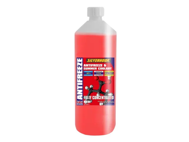 Silverhook Fully Concentrated Antifreeze O.A.T. Red 1 litre