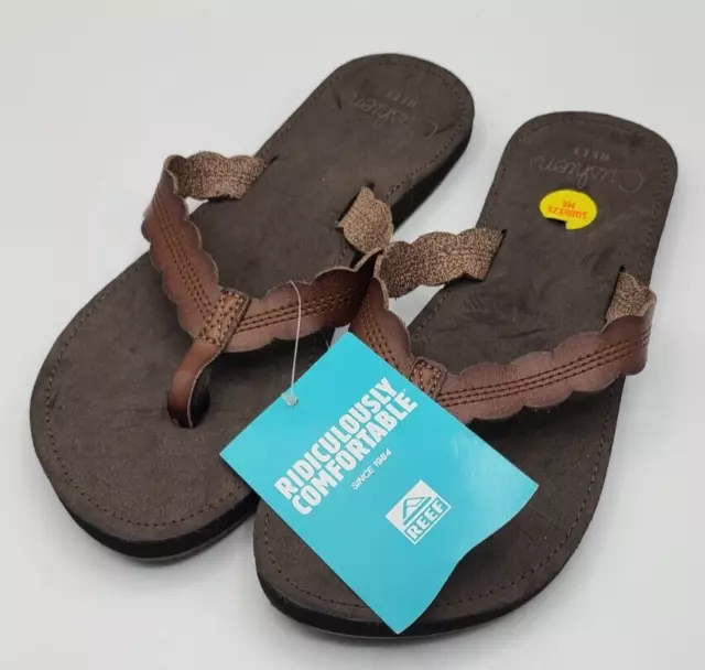 Reef Cushion Sandals Womens Size 9 Celine Flip Flop Thongs Brown