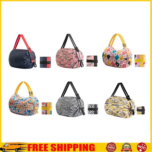 Borsa della spesa in nylon impermeabile riutilizzabile borsa della spesa risparmio spazio per viaggi all'aperto