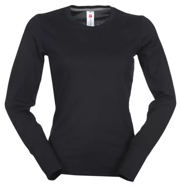 PAYPER PINETA LADY T-shirt girocollo manica lunga sfiancata da donna 100% COTONE