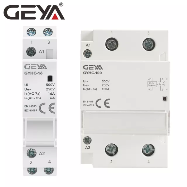 GEYA Modular AC Automatischer Schütze 1/2P 16/20/25/40/63/100A 2NO/1NO1NC/2NC