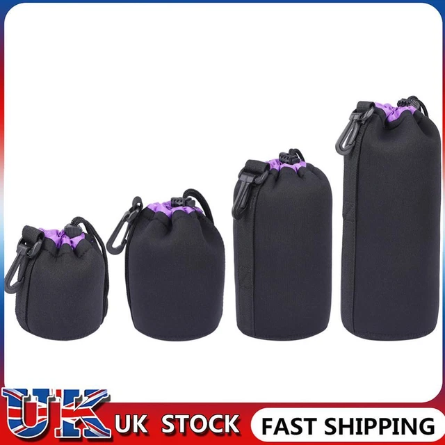 Neoprene SLR Camera Lens Pouch Case Drawstring Shockproof Soft Protective Bag ❀