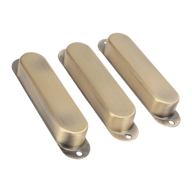 (Cyan Bronze)3x Electric Guitar Single Coil Pickup Cover Copper Instrument DGD