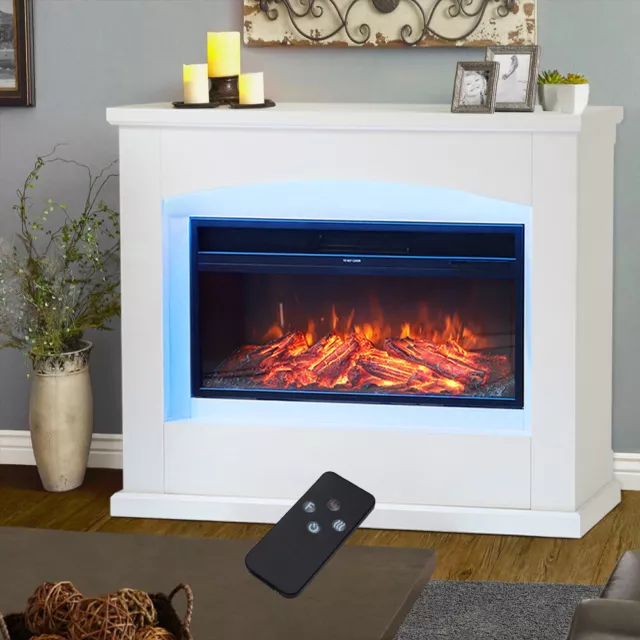 30/34'' LED Electric Fireplace , 40/48'' Matt Surround Media Flame Entertainment