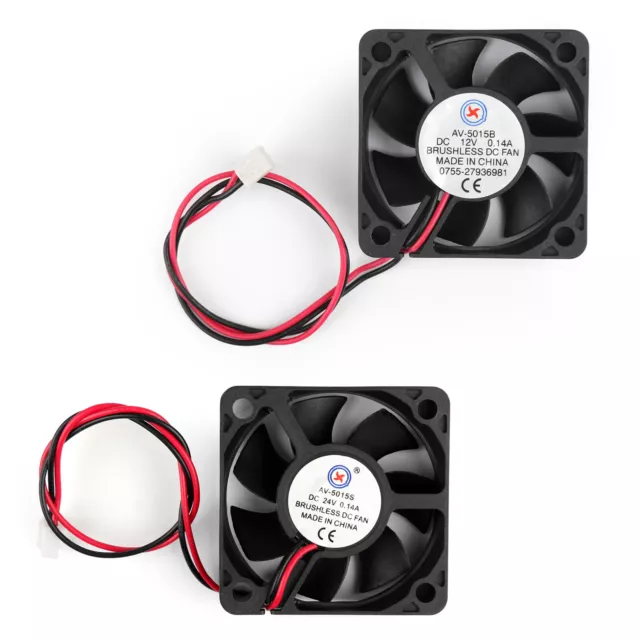 DC Brushless Cooling PC Computer Fan 5V 12V 24V 5015s 5015B 50x50x15mm 2 Pin