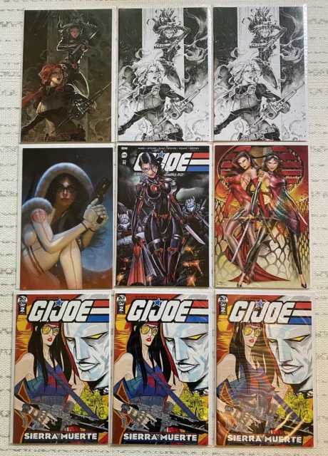 Lot of 9 VF/NM GI Joe Sexy Baroness Variant Cover Kael Ngu Sierra Muerte Tyndall