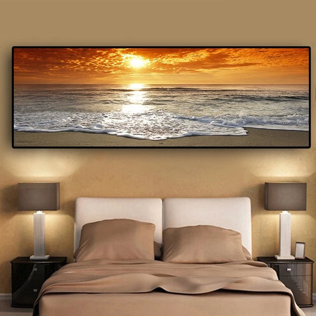 Pintura de playa Impresión Pintura Moderna 40 * 120 cm Dibujo Imagen Decoración
