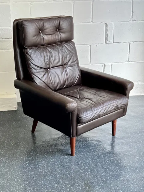 Midcentury Danish Svend Skipper 'His' Armchair VintageLeather (delivery avail)