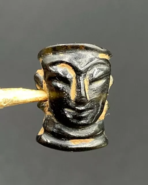 Ancient South East Asian Burmese Pagan Dynasty Antiquities Glass Amulet Old Bead