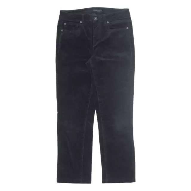 CALVIN KLEIN pantaloni in velluto a coste neri sottili donna conico W28 L27