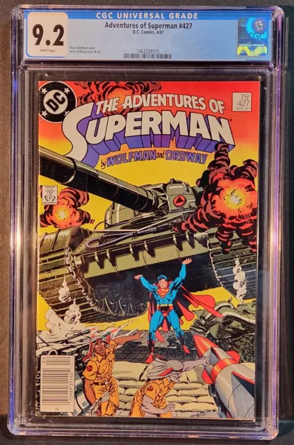 The Adventures of Superman #427, CGC GRADE 9.2, WHITE PAGES, DC COMICS APR 1987