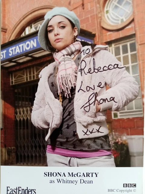 Eastenders, Whitney Dean, Shona Mcgarty, Hand Signed Photo Card, Excellent Cond.