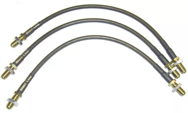 Euroquip Blackline Lotus Elise/Exige Stainless Steel Braided Brake Line Hose Kit