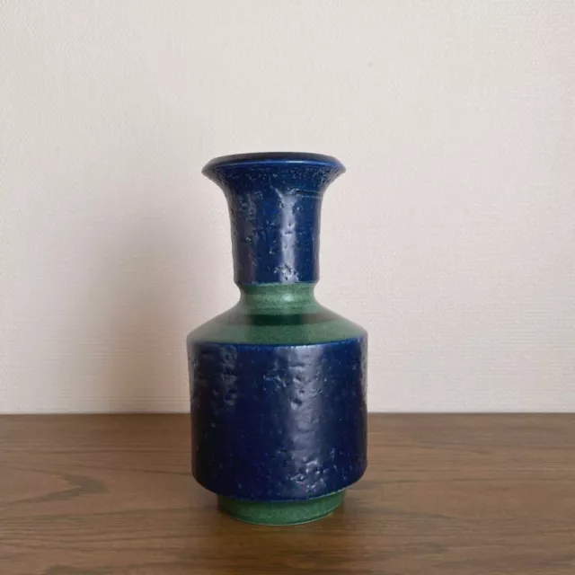 Upsala Ekeby Flower Vase Designed By Mari Simmulson Blue x Green Vintage