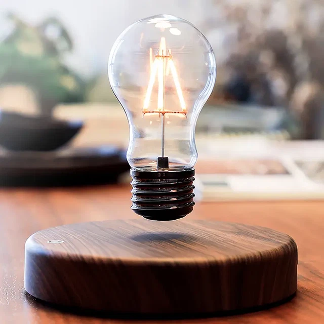 Levitating Floating LED Bulb Desk Lamp - Touch of Magic to Your Decor Levitating Floating LED Bulb Desk Lamp - Touch of Magic to Your Decor
