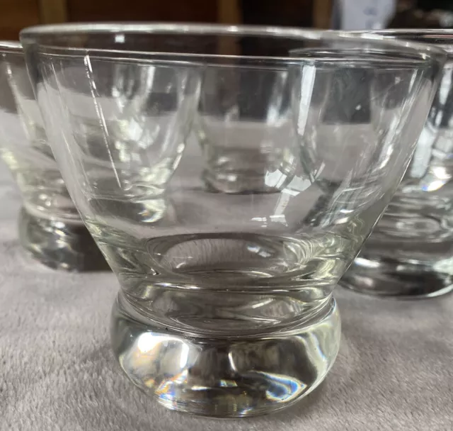 Retro seamless glasses set of 6 Vintage Glassware Clear