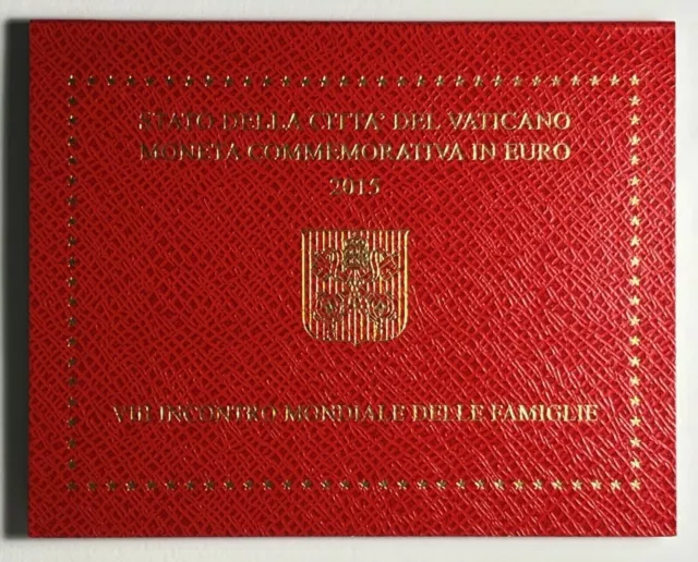 Vaticano 2 Euros 2015 Cartera "VIII Encuentro mundial de las Familias"