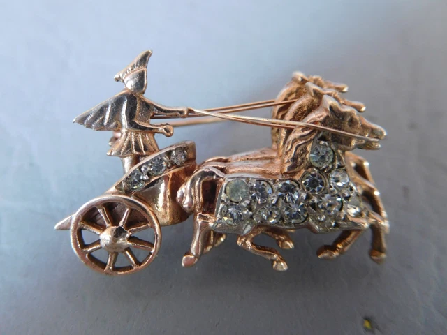 Pendentif Breloque Ancien - Cheval Et Calèche - Argent Sterling 925 - Vintage
