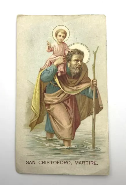 Santino - Holy Card: San Cristoforo Martire - primi del 900