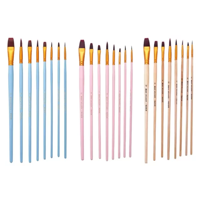 8Pcs Portable Paintbrush Artists Paint Brush Easter Supply for Kid Art Painting