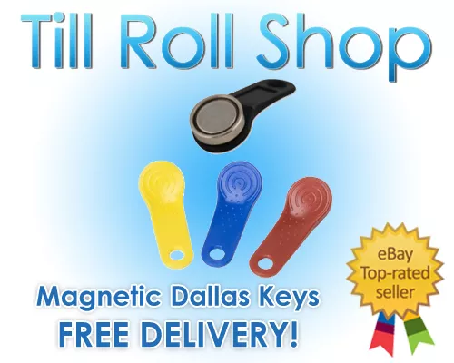 5 x Black Dallas Keys Magnetic Fob iButton EPOS - Free Del!