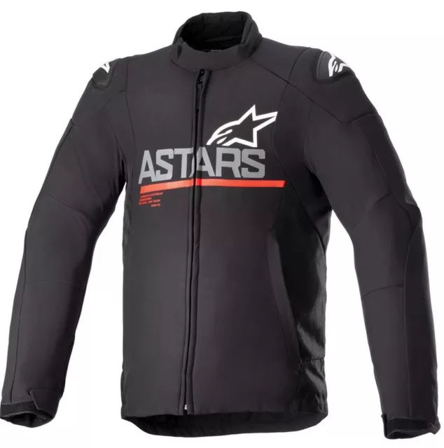 Blouson Moto Alpinestars Smx Impérmeable Jacket Black Dark Gris Bright Rouge