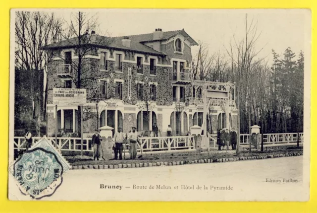 cpa FRANCE 91 - BRUNOY Route de MELUN HOTEL de la PYRAMIDE Parc des Bosserons