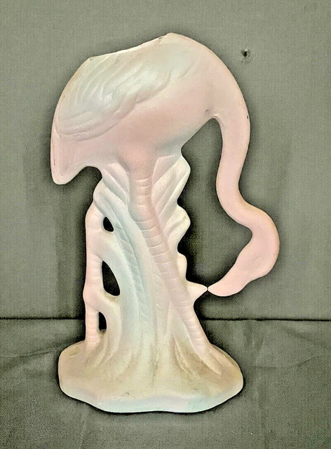 Light Pastel Pink & Green Flamingo Dried Flower Holder - 8 inches tall