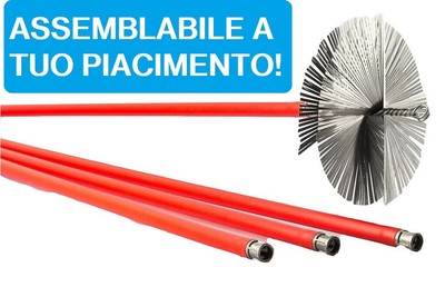 CANNA Nuovo Trapano Motorizzato Camino Kit per Pulizia Canna Fumaria Spazzola Scopa 
