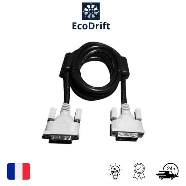 Cable DVI - 1.6 m DVI-D (24 + 1) mâle vers mâle, numérique, Full HD 1080p