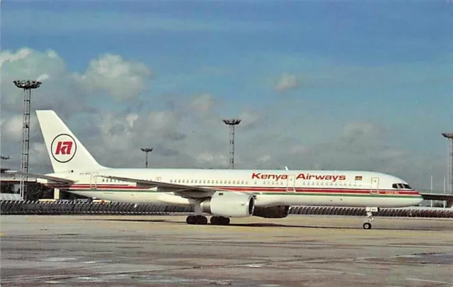Airplane Postcard    Kenya Airways Boeing B-757-23A 5Y-BGI MSN 24566-255