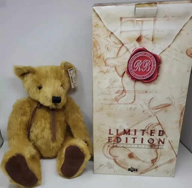 Russ Teddy Bear Barrymore LE002 Limited Edition Bears from the Past 1997 - 20"