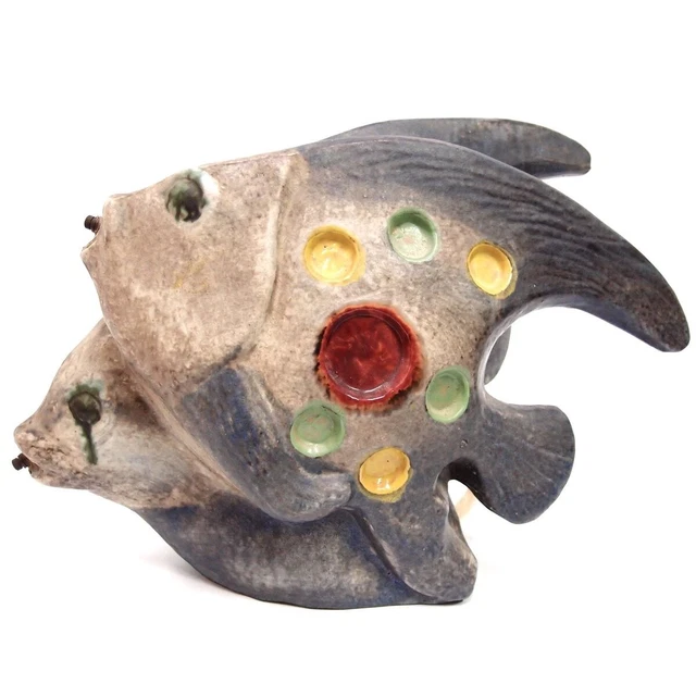 WASSERSPIEL HEISSNER BRUNNEN Figur Teichfigur Keramik Fisch