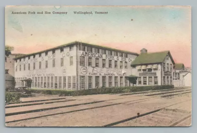 RPPC CANAAN LINE HOUSE VERMONT CANADA BORDR CARS REAL PHOTO POSTCARD (c.  1920s)