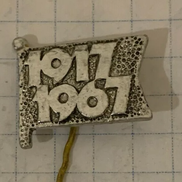 Pin Badges Lenin USSR Propaganda 50 Anniversary Russian Soviet USSR Vintage #12