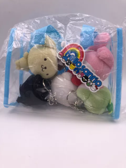 SDCC Hello Sanrio 5 Piece Plush Keychain Set with Clear Bag (K5)