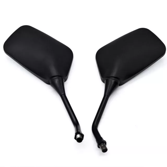 Universal Motorcycle Rearview Side Mirrors for Honda Suzuki KAWASAKI Black 10mm 3