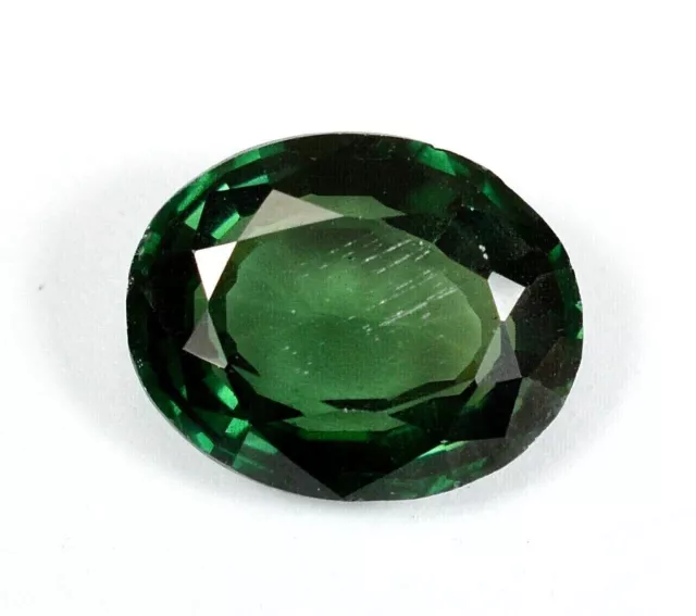 Saphir vert naturel 8,00 ct de forme ovale non chauffé certifié pierres...