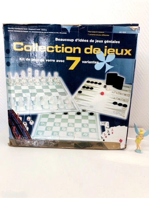 Gowkeey Jeu d'Échecs en Bois 3 en 1 - Échecs, Dames, Backgammon