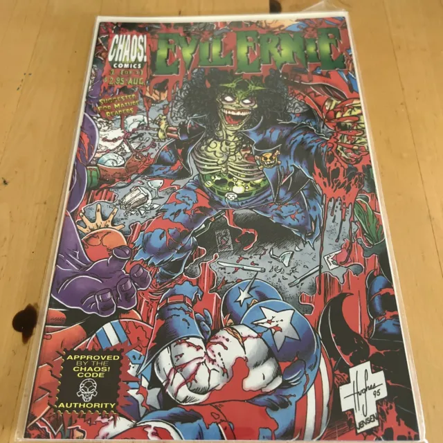 Evil Ernie Vs The Super-Heroes #1 (Nm) W/ Lady Death Poster - 1995 Chaos! Comics