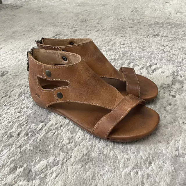 Bed Stu Soto tan leather strappy gladiator size 7 sandals