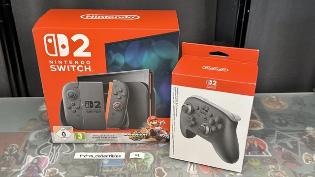 NINTENDO SWITCH 2 - Mario Kart World + Pro Contoller Bundle - READY TO ...